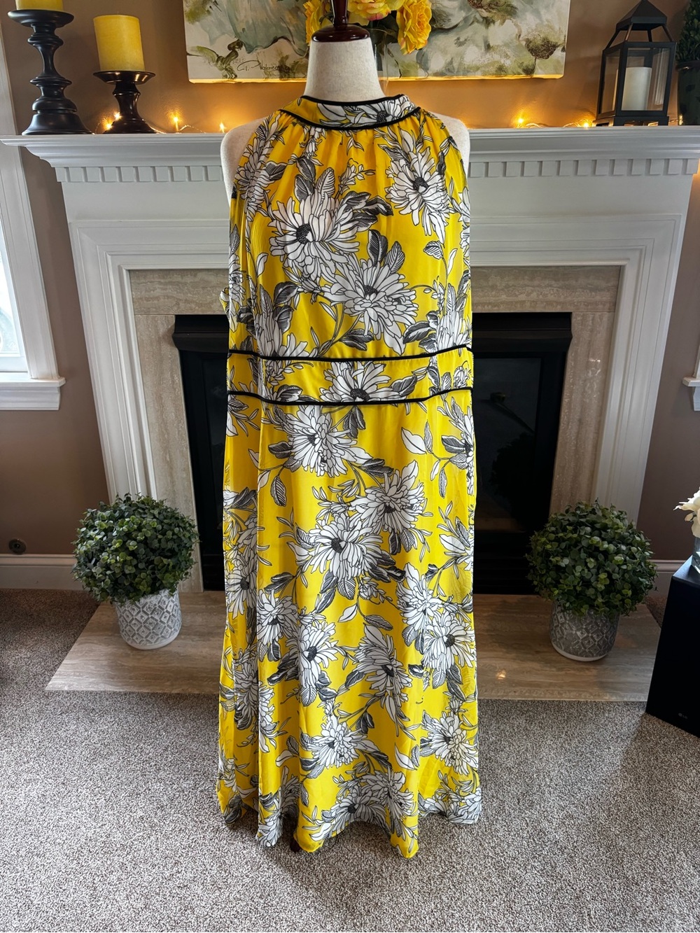 *NEW* Plus Size Lane Bryant Floral Pattern Sleeveless Maxi Dress - Size 28